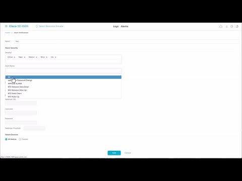 Configure Email Notifications for Alarms in vManage