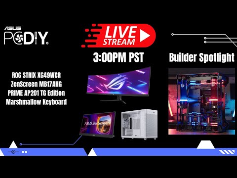 PCDIY Show #90 – ROG STRIX XG49WCR, ZenScreen MB17AHG, PRIME AP201 TG edition, PC builds & more.