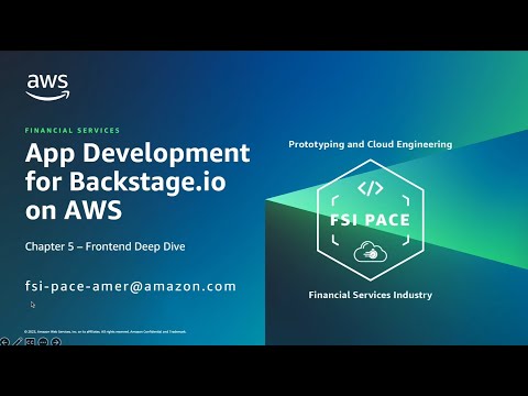 App Development for Backstage.io on AWS – Chapter 4 Frontend | Amazon Web Services