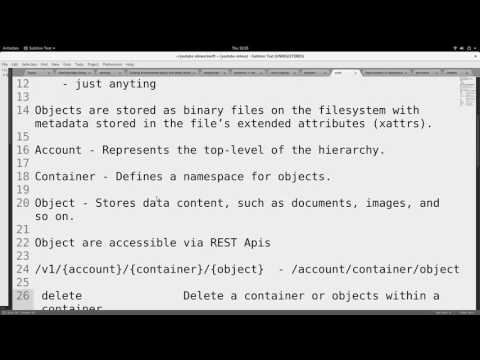 Basics of Openstack Swift Object Storage