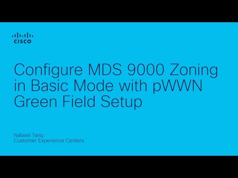 Configure MDS 9000 Zoning in Basic Mode with pWWN Green Field Setup