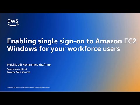 Enabling single sign-on to Amazon EC2 Windows for your workforce users | Amazon Web Services