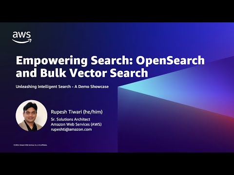 Empowering Search: OpenSearch and Bulk Vector Search – Demo | Amazon Web Services