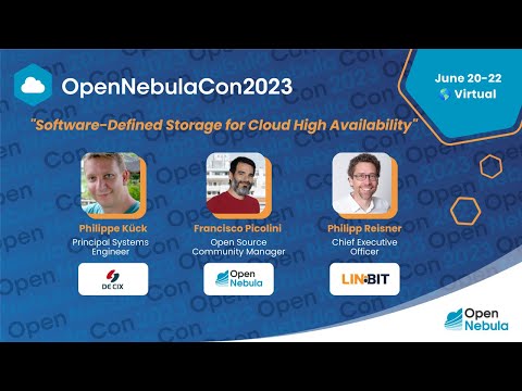 OpenNebulaCon2023 – Software-Defined Storage for Cloud High Availability