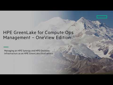 HPE GreenLake for Compute Ops Management – OneView Edition: Getting Started Demo