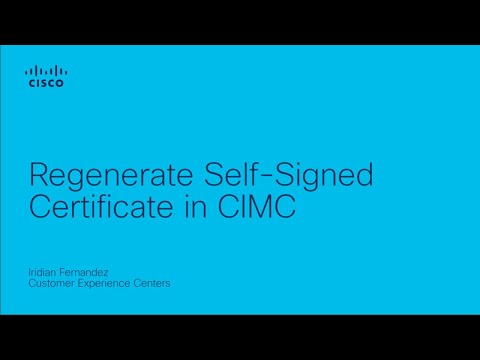 Regenerate Self-Signed Certificate on CIMC