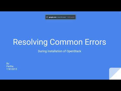OpenStack: Installation Error Handling