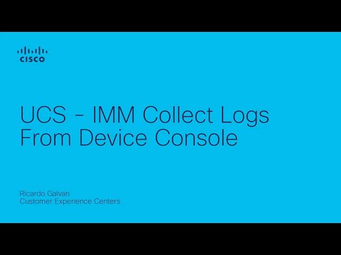 UCS – IMM collect logs from Device Console