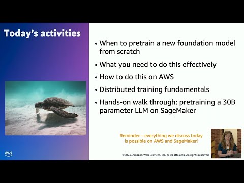 Generative AI Foundations on AWS | Part 4: Pretraining a new foundation model