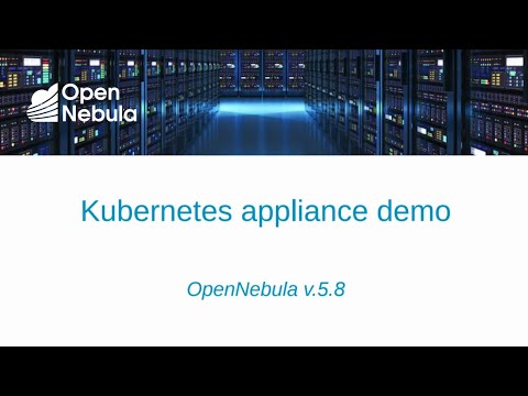 Kubernetes appliance for OpenNebula