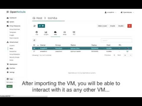 OpenNebula 4.14 – Importing Existing VMs