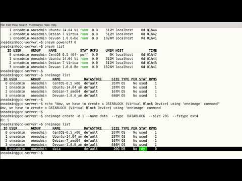 OpenNebula Frontend   Step 23  Attaching a Virtual Block DATABLOCK to the Virtual Machine Thanks