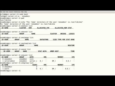 OpenNebula Frontend   Step 4  Managing OpenNebula using Command Line Interface CLI as  oneadmin  use