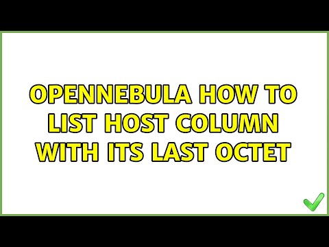opennebula how to list HOST column with its last octet