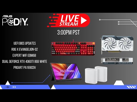 PCDIY Show #103 – ROGxEVANGELION, DUAL 4060Ti White, ExpertWiFi EBM68, ProArt PA169CDV, Q&A & more!