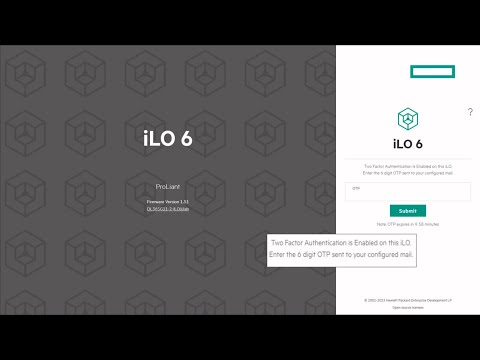 iLO session creation with Two Factor Authentication and Redfish