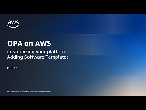OPA on AWS. Part 10 – Customizing your platform – Adding providers | Amazon Web Services