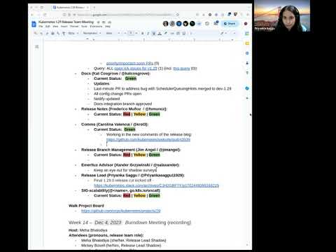 Kubernetes Release Team Meeting for 20231213