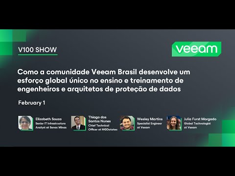 Jornada de aprendizado sobre proteção de dados com a Veeam | V100 Show