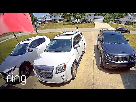 Powerful Wind Spears Patio Umbrella Through a Windshield! | RingTV