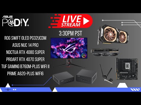 PCDIY Show #112 ROG SWIFT OLED PG32UCDM, NUC 14 Pro, WiFi 7 PCe card, Noctua ProArt graphics cards!