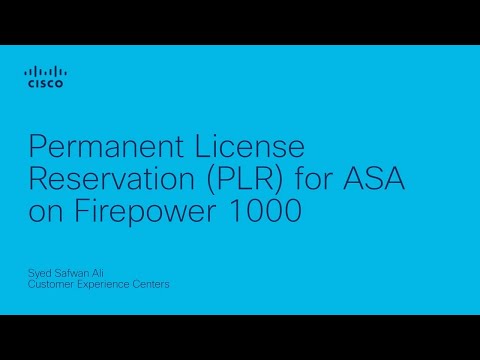 Permanent License Reservation (PLR) for ASA on Firepower 1000