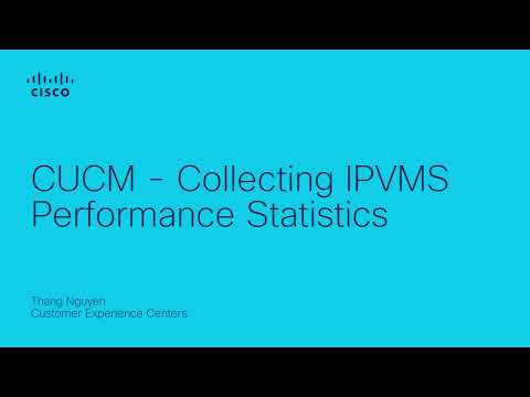 CUCM-Collecting IPMVS Performance Statistics
