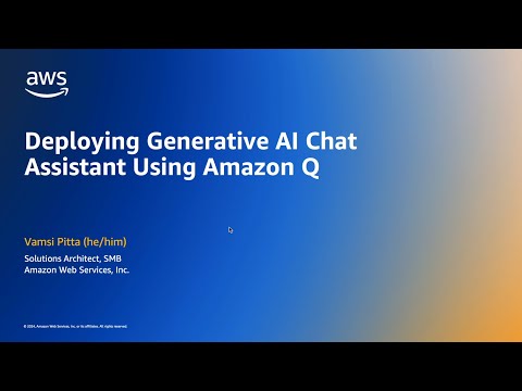 Deploying Generative AI Chat Assistant Using Amazon Q | Amazon Web Services