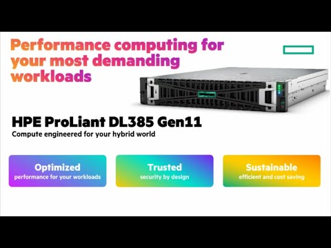 HPE ProLiant DL385 Gen11 – performance compute, engineered for your hybrid world | Short Take