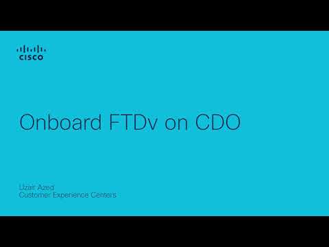 How to onboard FTDv on CDO