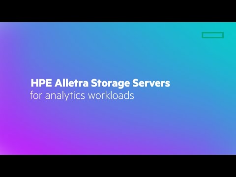HPE Alletra Storage Servers for analytics workloads