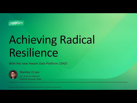 Achieving Radical Resilience with the New Veeam Data Platform 23H2!