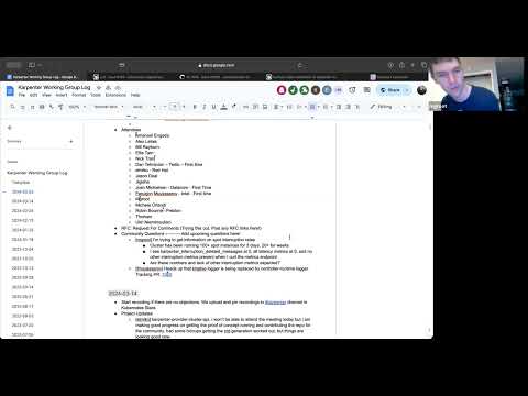 SIG Autoscaling Bi-Weekly Karpenter Working Group for 20240325