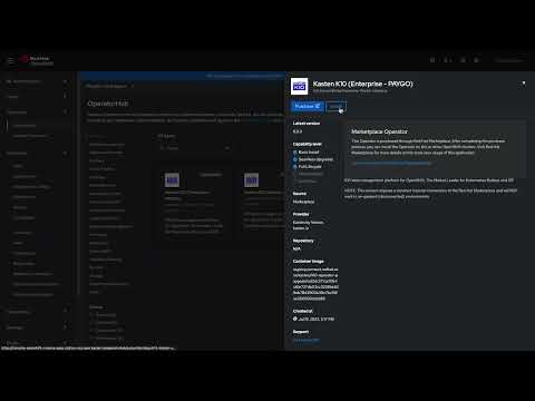 Deploy Kasten K10 via the Red Hat OpenShift Operator