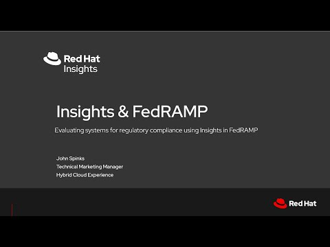 Insights & FedRAMP – a regulatory compliance example