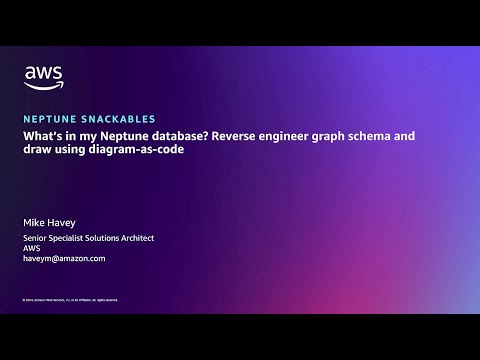 Reverse Engineer your Graph Schema and draw it using Diagram-as-code | Amazon Web Services