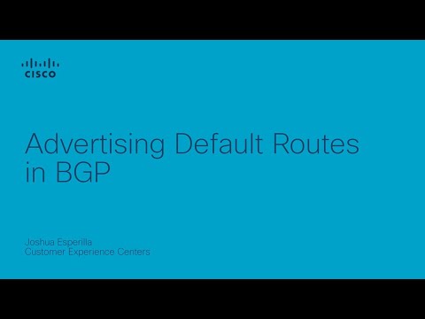 Advertising Default Routes in BGP
