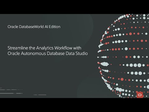 Oracle Autonomous Database Data Studio | Oracle DatabaseWorld AI Edition