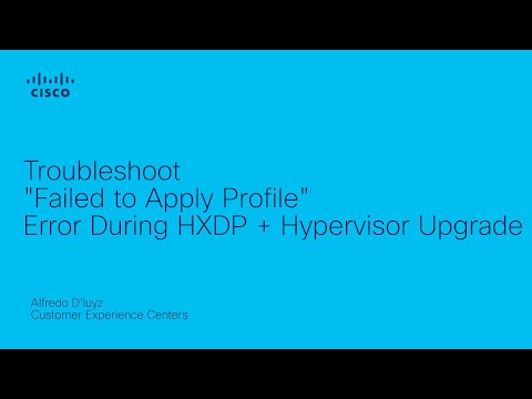 Troubleshoot “Failed to Apply Profile” Error During Combined Upgrade HXDP (5.5) + Hypervisor (8.0)