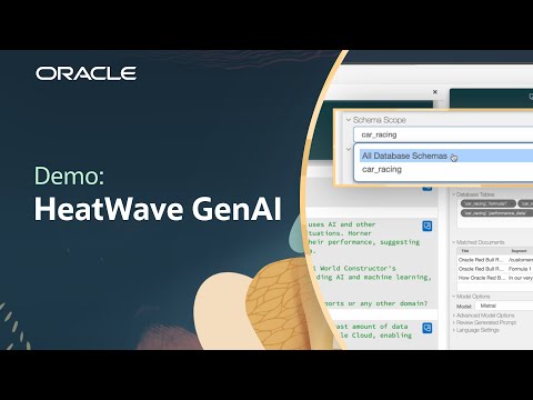Oracle HeatWave GenAI: Demo