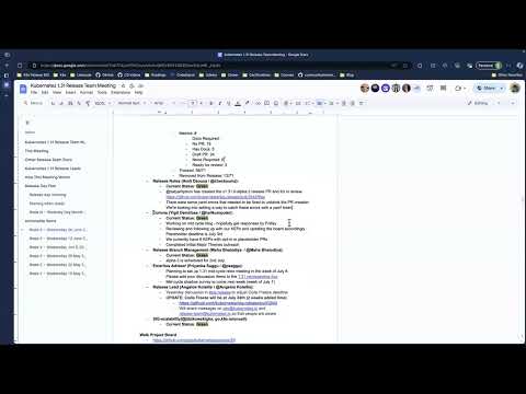 Kubernetes SIG Release Meeting for 20240626