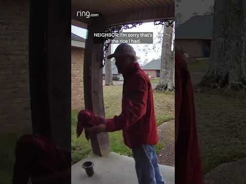 Even after his home was damaged, he still shows up to be a good neighbor!