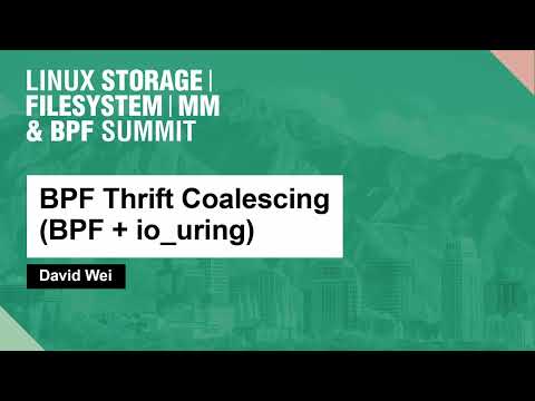 BPF Thrift Coalescing (BPF + io_uring, David Wei)