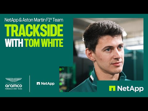 NetApp and Aston Martin F1 Team trackside with Tom White