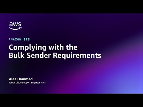 Amazon simple email service: Complying with bulk sender requirements | Amazon Web Services