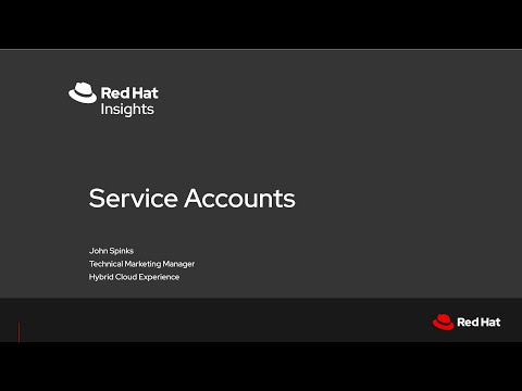 How to use Service Accounts on the Hybrid Cloud Console