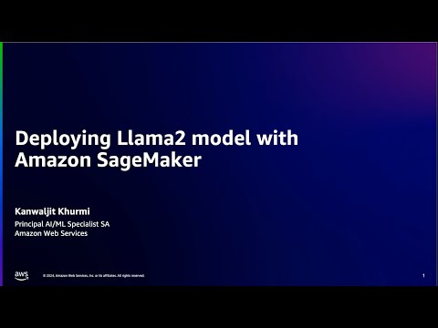 Run inference on Amazon SageMaker | Step 1: Deploy models | Amazon Web Services