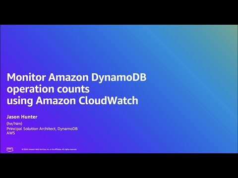 Monitor Amazon DynamoDB operation counts with Amazon CloudWatch | Amazon Web Services