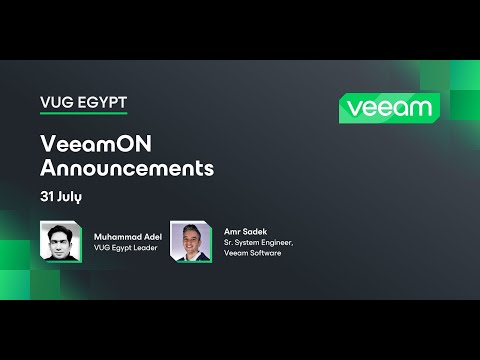 VUG Egypt – VeeamON Announcements (العربية)