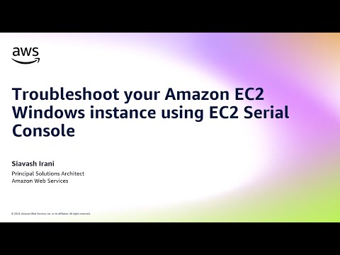 Troubleshoot your Amazon EC2 Windows instance using the EC2 Serial Console | Amazon Web Services